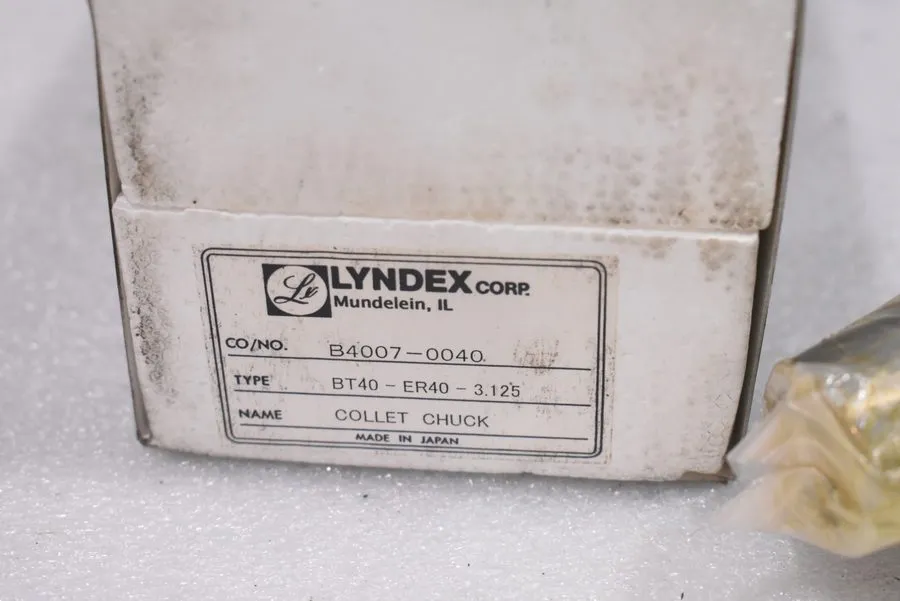 Патрон ⁠Lyndex BT40 ER40 Collet Chuck Tool Holder B4007-0040 CNC Milling w/ Pull