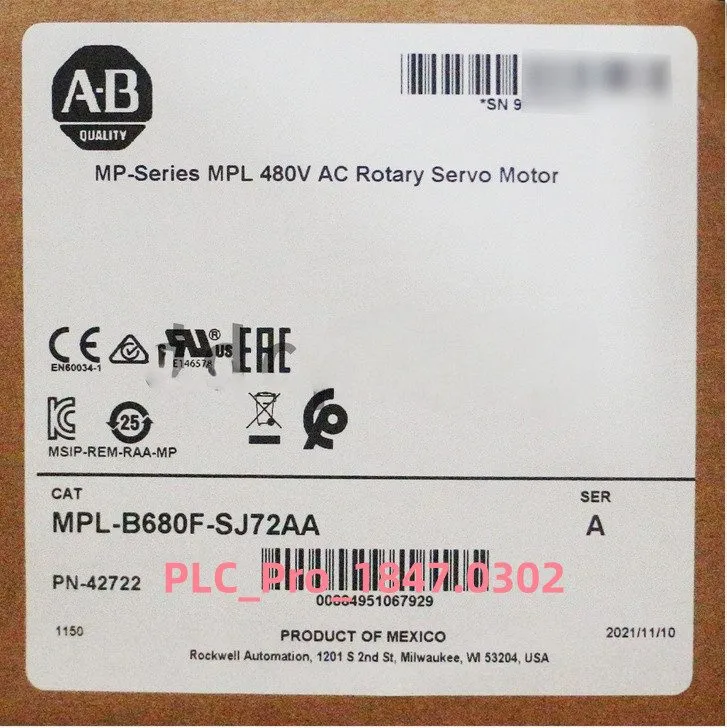 Серводвигатель MPL-B680F-SJ72AA Allen-Bradley Ser A Servo Motor