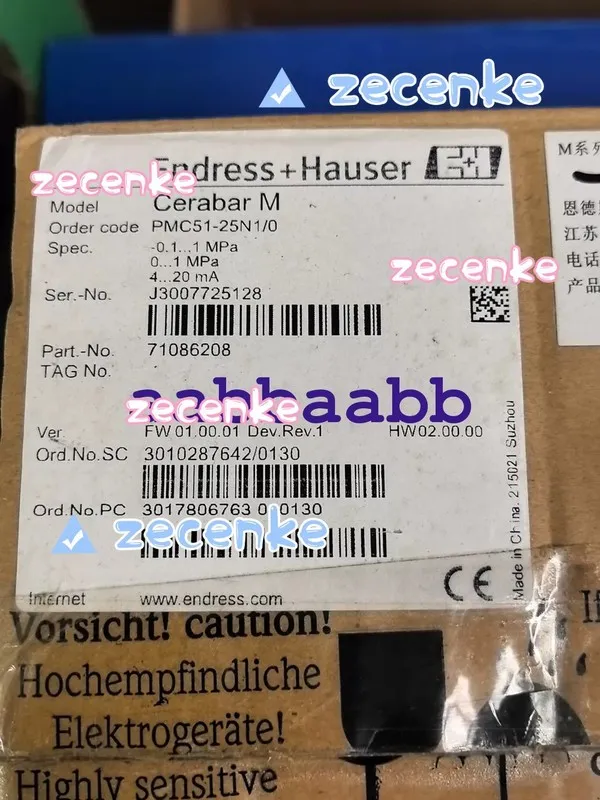 Датчик давления Endress+Hauser PMC51-25N1/0 Pressure Transmitter