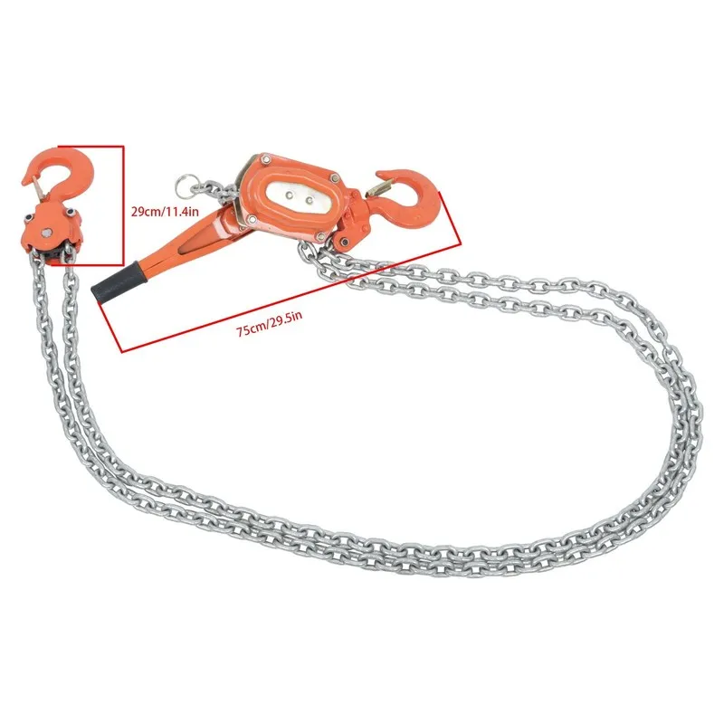 Таль 10FT Lifter Block Chain Hoist G80 Alloy Steel Ratchet Hoist 13200lb Capacit