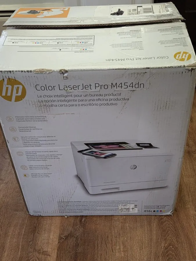 Лазерный принтер HP Color LaserJet Pro M454dn Duplex Network Laser Printer with  — фото лота 2
