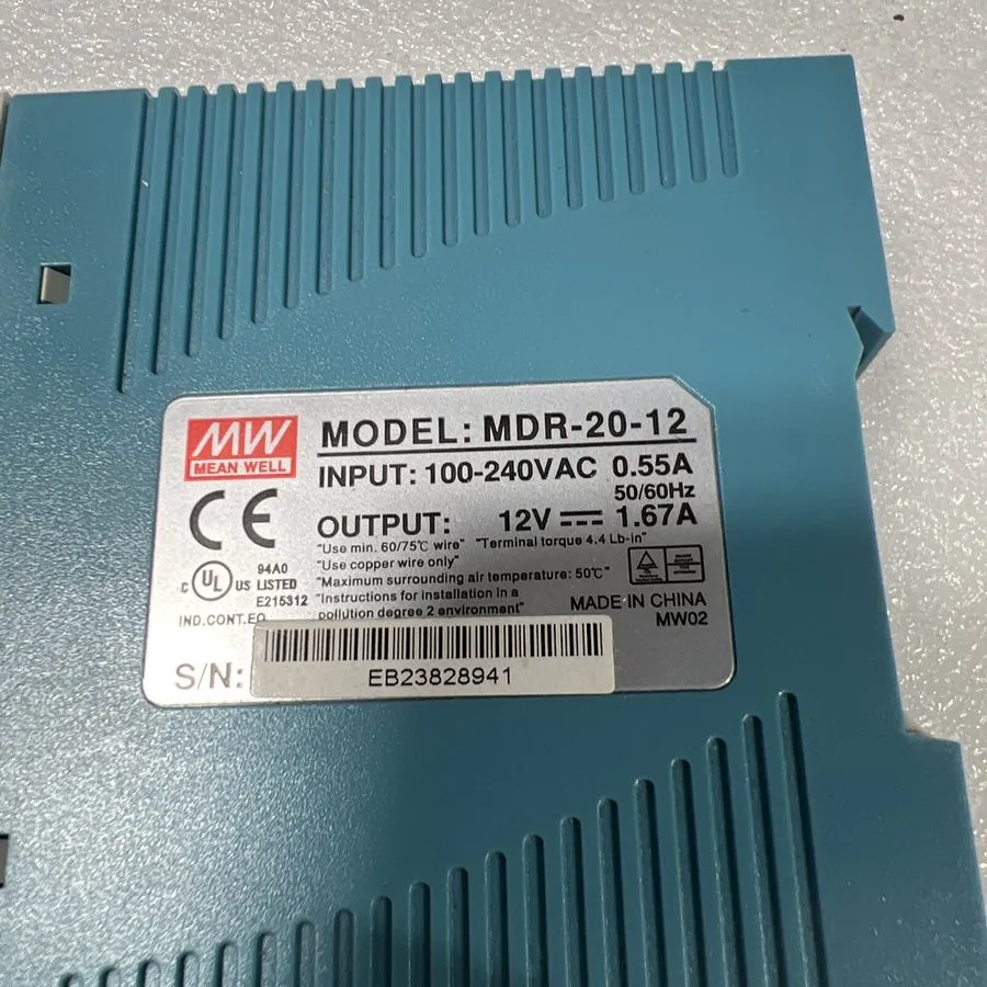Блок питания Mean Well MDR-20-12 Industrial Din Rail Power Supply 12VDC 1.67A 20