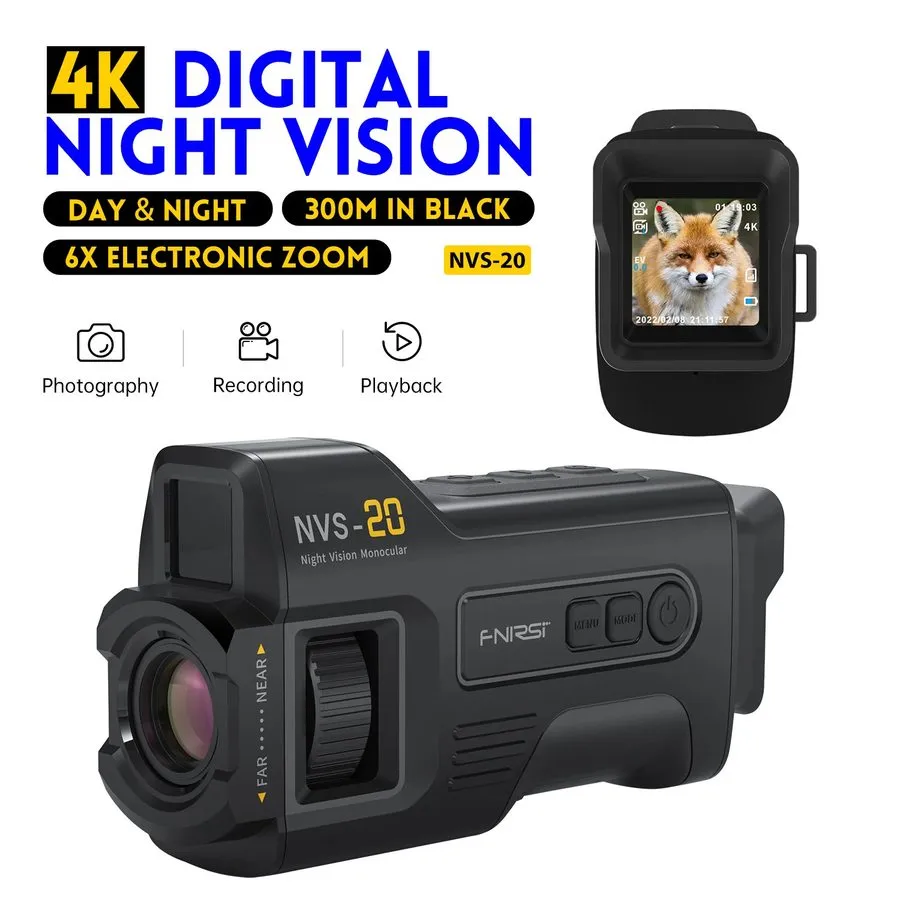 Оптико-электронная система FNIRSI NVS-20 4K Night Vision Monocular 6X Zoom Infra