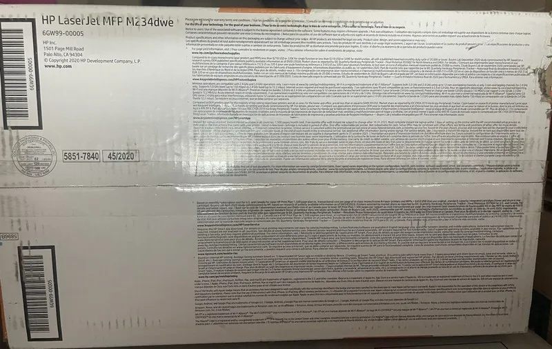 Лазерный принтер HP LaserJet M234dwe Wireless Monochrome Laser All-In-One Printe — фото лота 2
