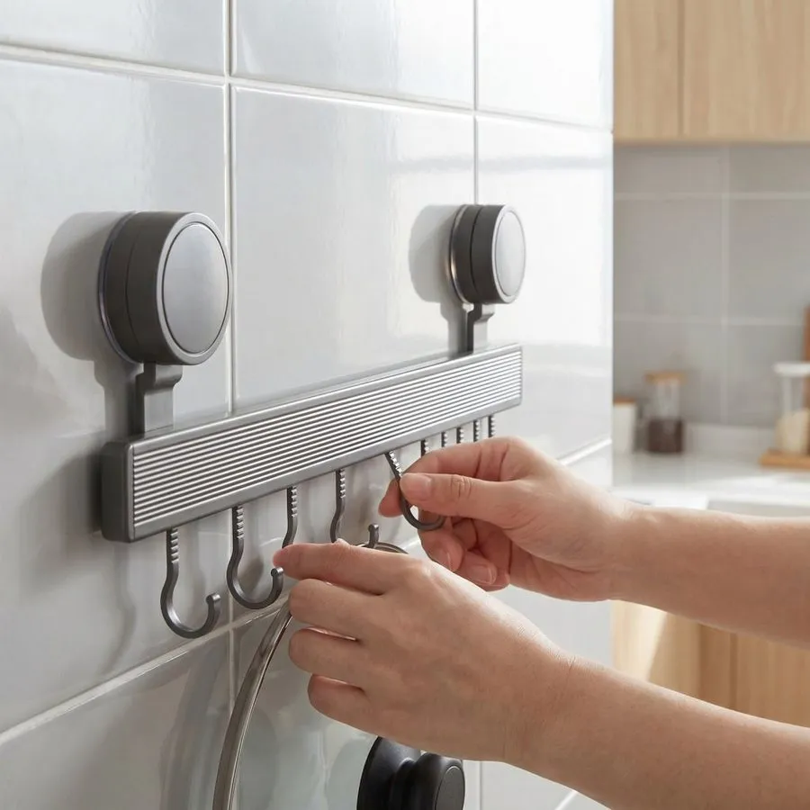 Вакуумная присоска 10-Hook Suction Cup Wall Mounted Coat Rack -No Drill Suction  — фото лота 2