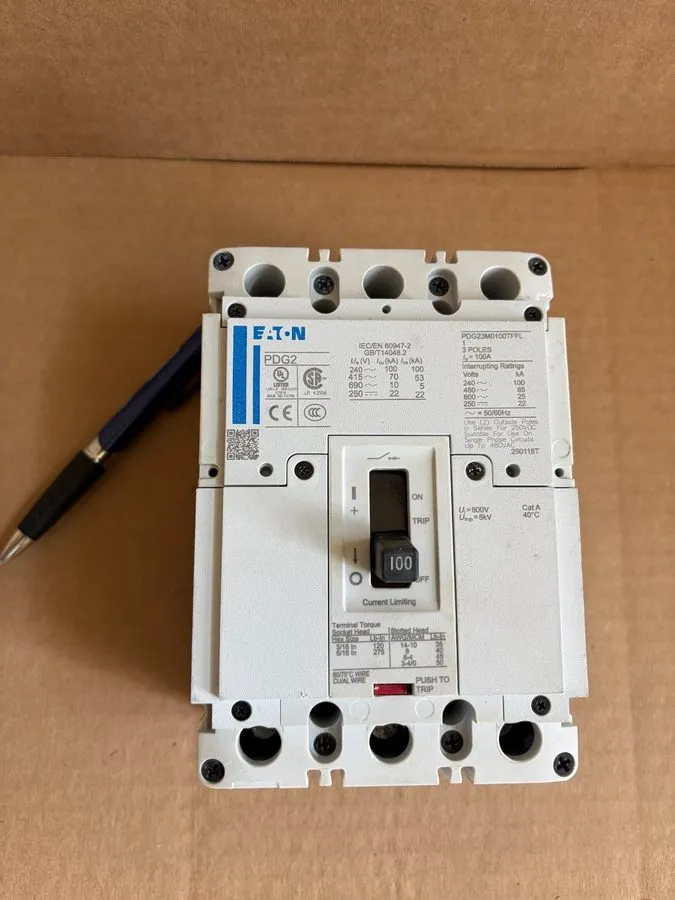 Автоматический выключатель PDG23M0100TFFL EATON 3 POLE 100A 65kA@480v CIRCUIT BR