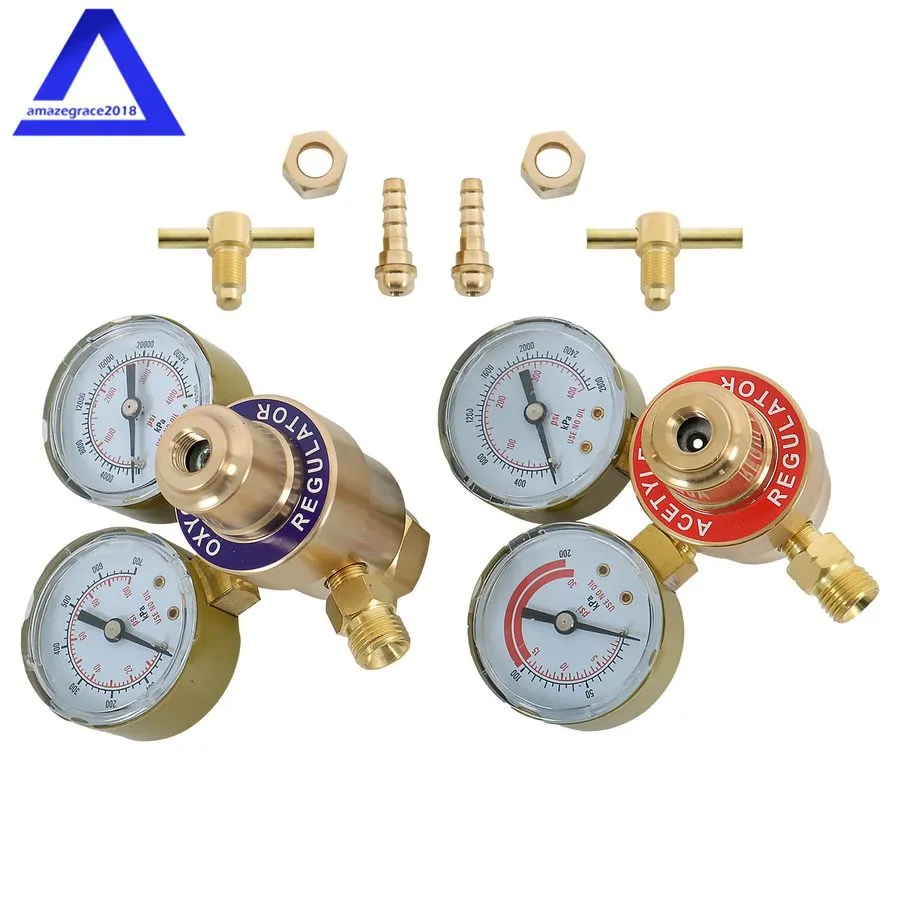Трубопроводная арматура Oxygen Acetylene Gas Regulator Welding Cutting Torch Dua — фото лота 1