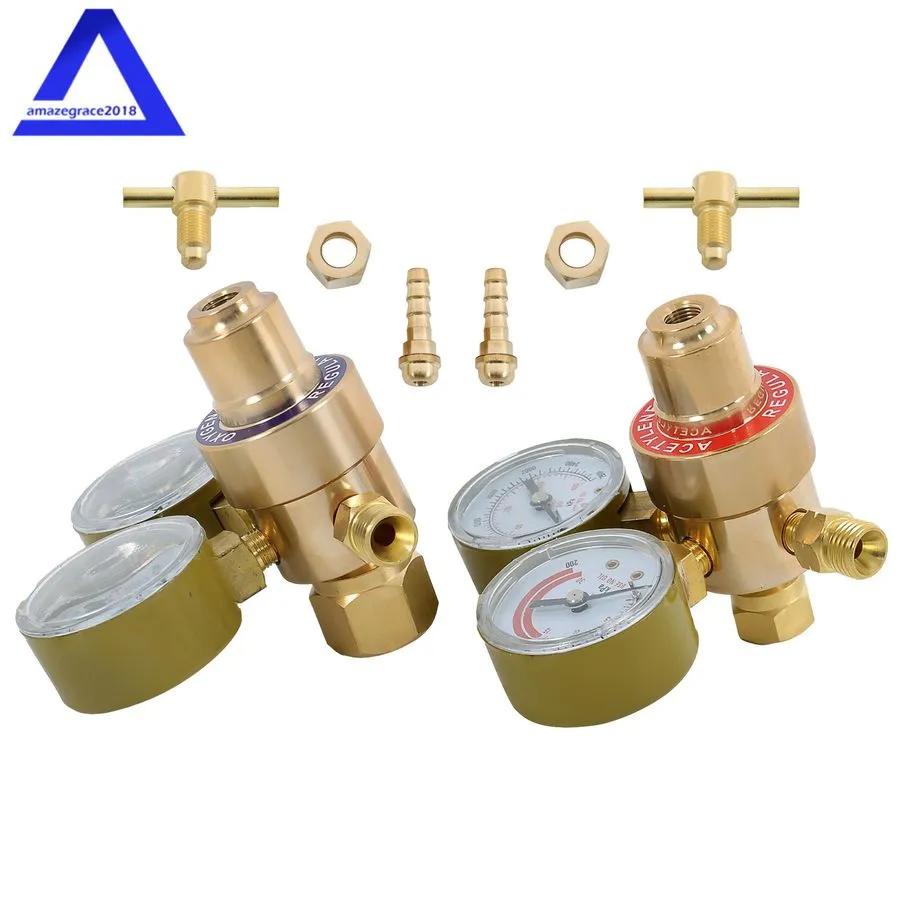 Трубопроводная арматура Oxygen Acetylene Gas Regulator Welding Cutting Torch Dua — фото лота 2