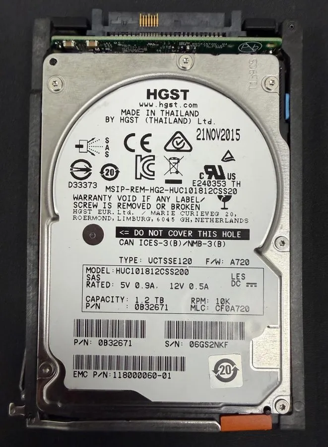 Сервер HUC101812CSS200 0B32671 HGST 1.2TB 10K 12Gb/s SAS 2.5" Server Hard Drive