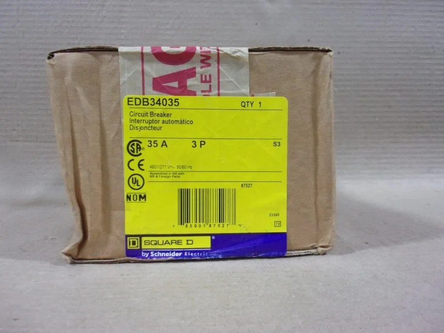 Автоматический выключатель SQUARE D EDB34035 EDB 3 POLE 35AMP 480v CIRCUIT BREAK