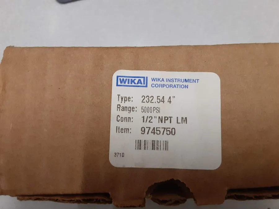 Трубопроводная арматура WIKA 9745750 Stainless Steel 4" Pressure Gauge 0-5000 PS