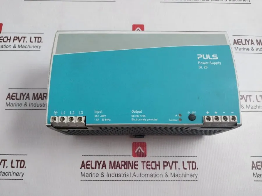 Блок питания PULS Power Supply 24V SL20.300 20A 480W DIN-Rail 3AC 400V Industry