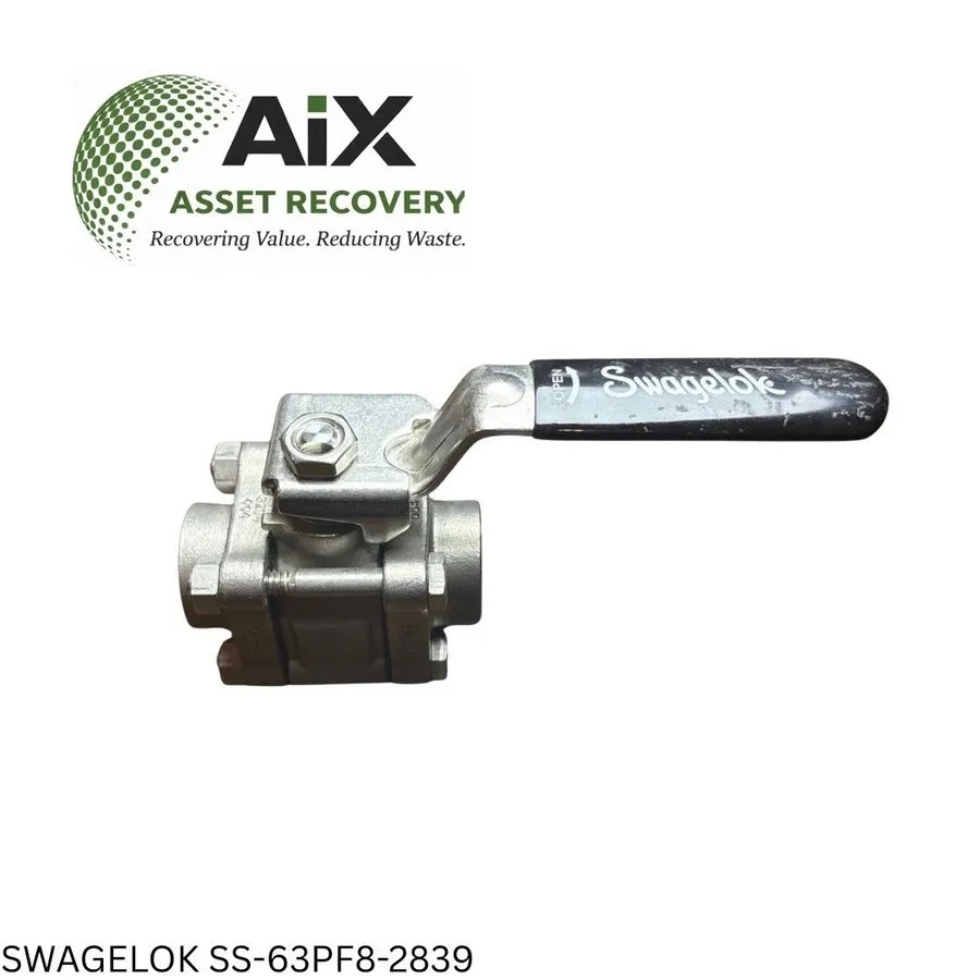 Клапан Swagelok SS-63PF8-2839 3-Piece Ball Valve 1/2” Tube Fitting CF3M 2500 PSI — фото лота 2