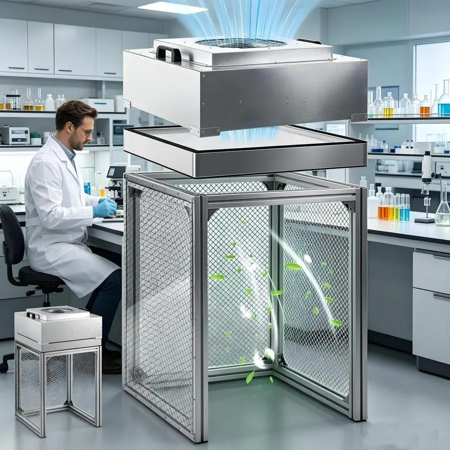 Ламинарный бокс Vertical Laminar Flow Hood Air Flow Clean 23.6x23.6x29.1in Workb