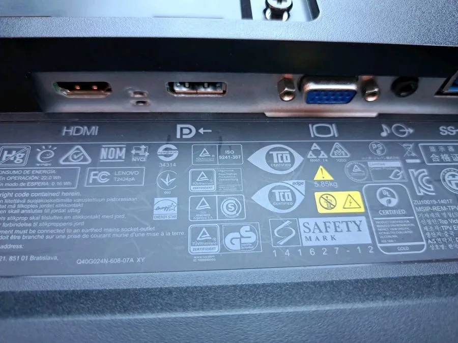 Монитор Lots Of 21 LENOVO ThinkVision T2424pA. 24" LCD VGA / DP / HDMI / USB — фото лота 4