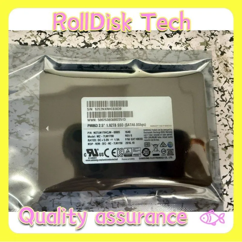 SSD-накопитель MZ-7LM1T90 Samsung PM863 1.92TB SATA 6Gbps 2.5'' MZ7LM1T9HCJM-000