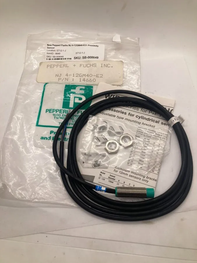 Датчик приближения Pepperl Fuchs NJ 4-12GM40-E2 Proximity Sensor