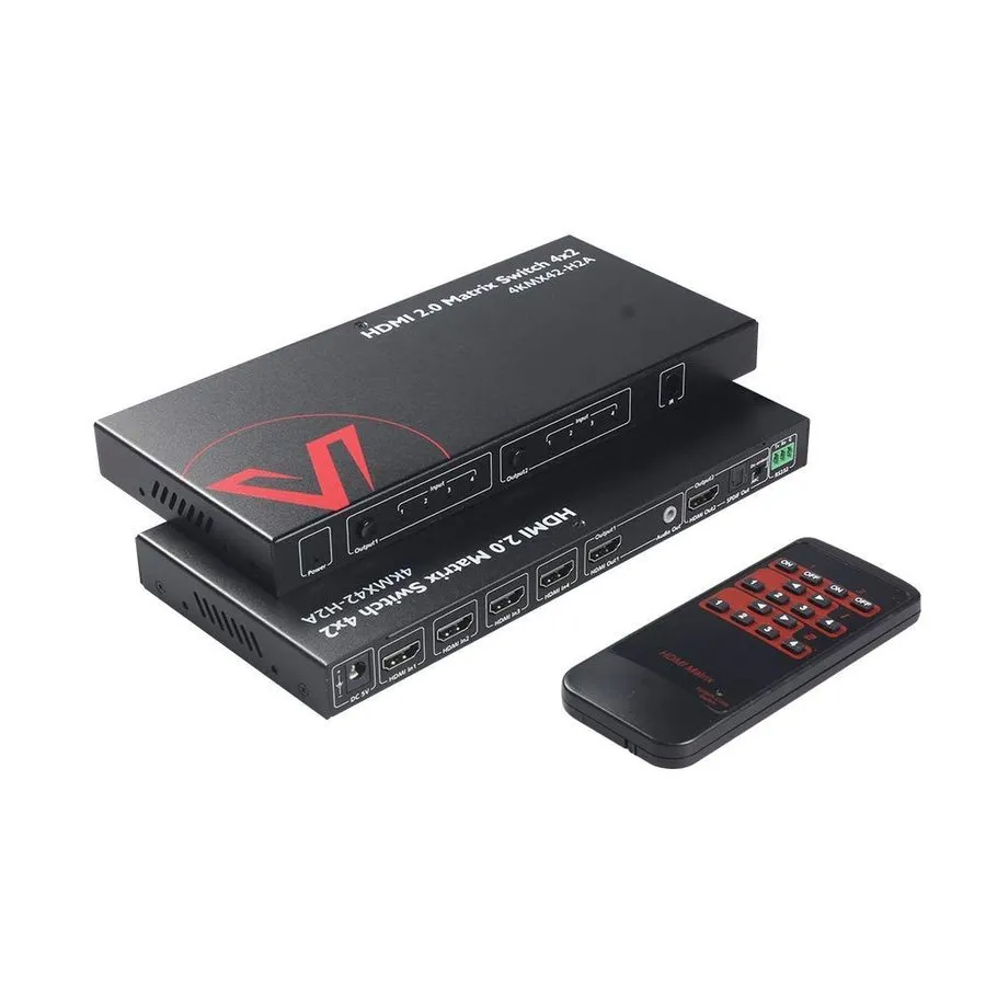 Док-станция AV Access HDMI Matrix Switch 4x2 4K60Hz 4:4:4 HDR ARC/SPDIF 5.1CH, 3