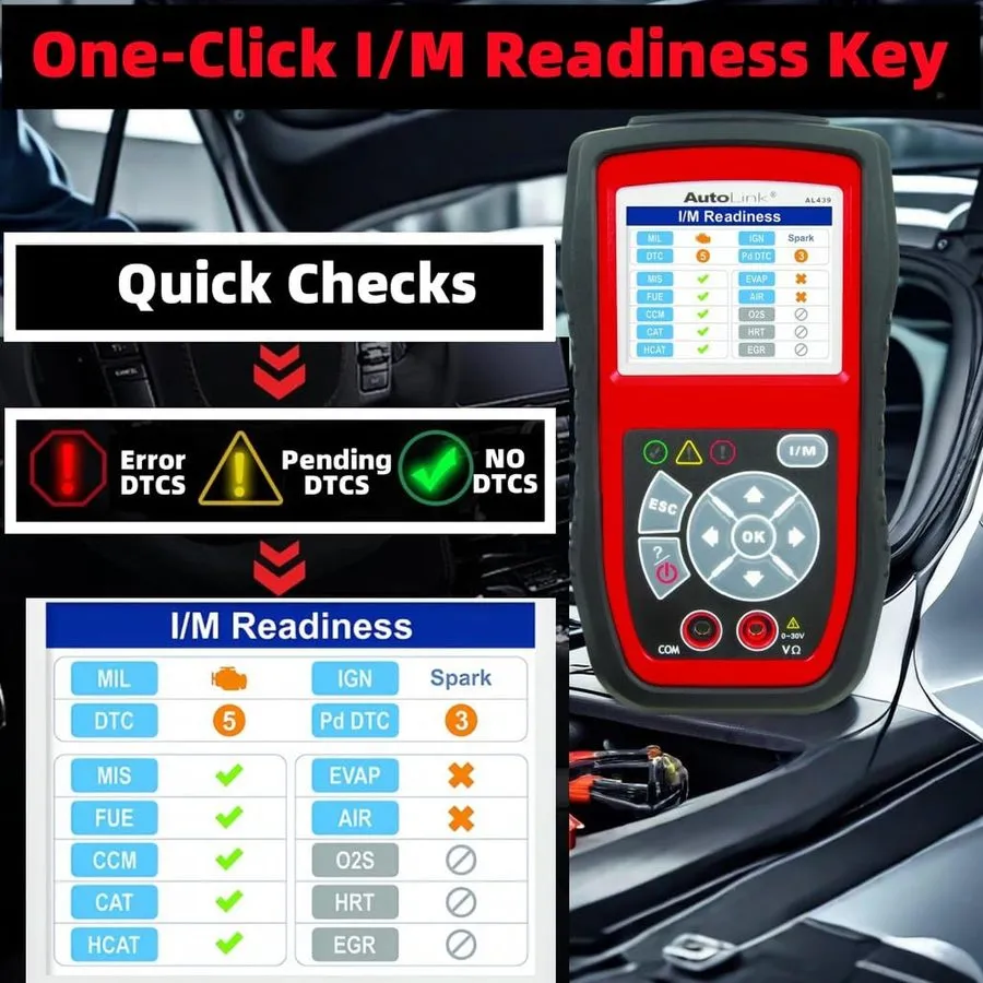 Диагностический сканер Autel AutoLink AL439 OBD2 Scanner, with Electrical Test — фото лота 2