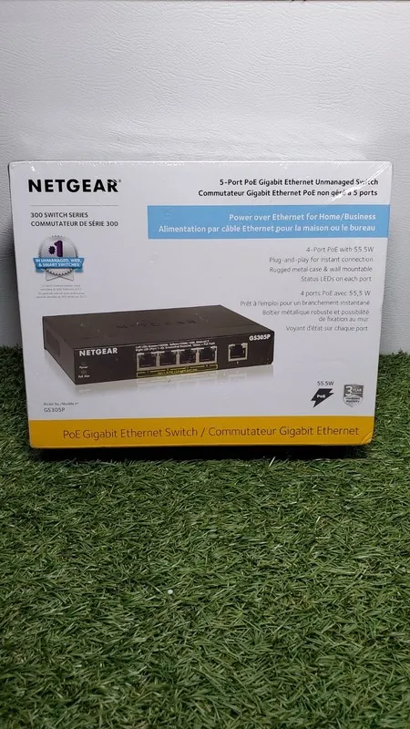 Коммутатор NETGEAR GS305P 5-Port Gigabit Ethernet PoE + Unmanaged Switch (63W)