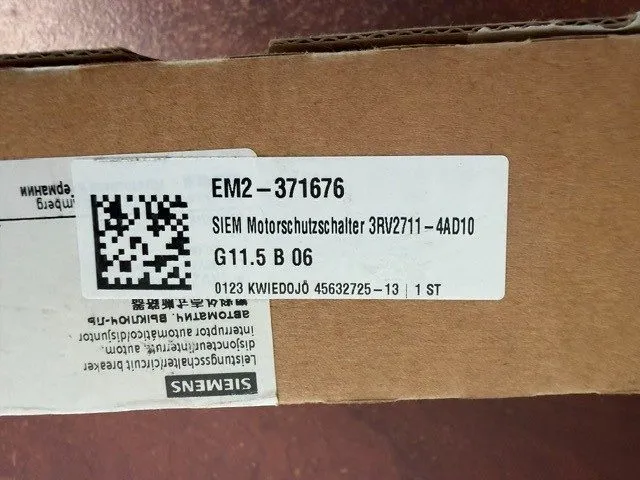 Автоматический выключатель Siemens 3RV2711-4AD10 Motor Protection Circuit Breake