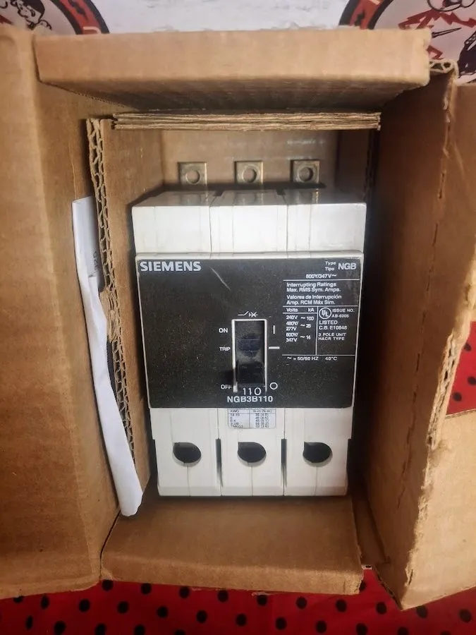 Автоматический выключатель SIEMENS NGB NGB3B110 3 POLE 110 AMP 480V CIRCUIT BREA