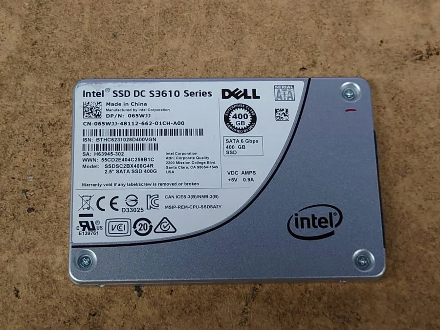 SSD-накопитель 65WJJ DELL INTEL DC S3610 400GB SATA 6Gb/s 2.5" SSD 065WJJ SSDSC2