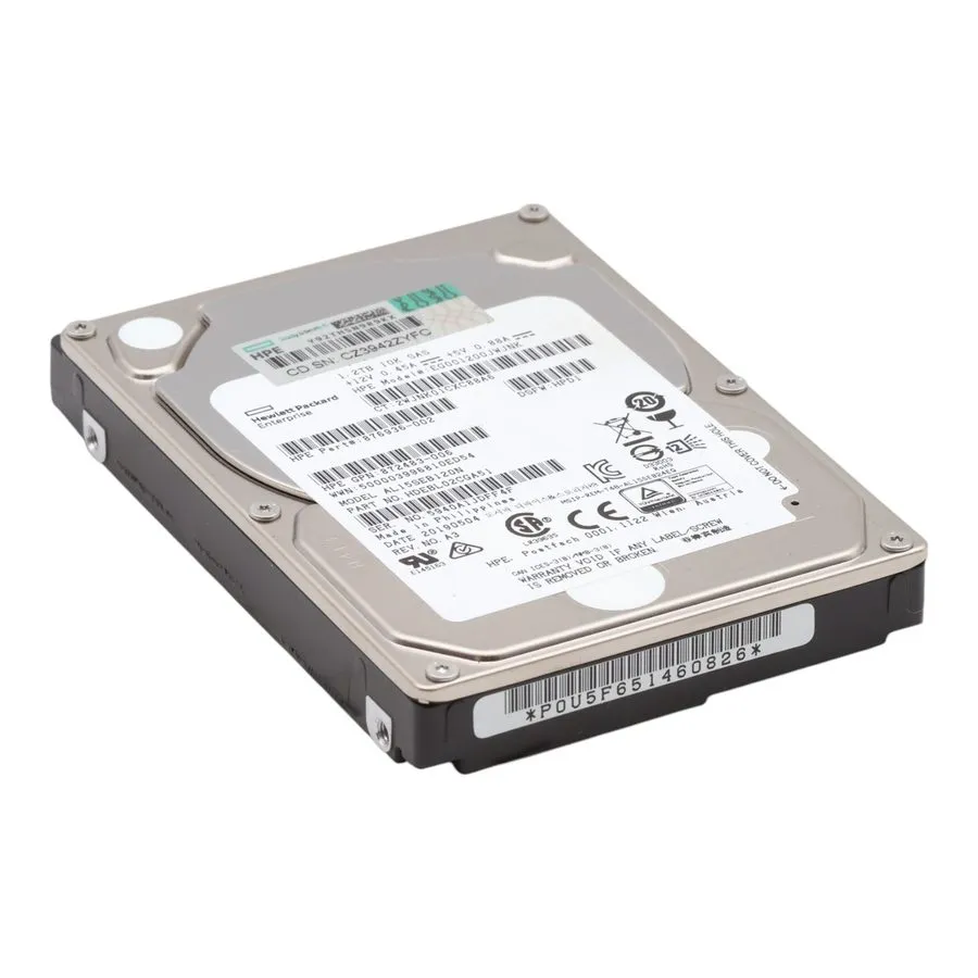 Жёсткий диск EG001200JWJNK 0 Hours BULK HPE 1.2TB SAS 12G 10K SFF SC DS HDD — фото лота 1