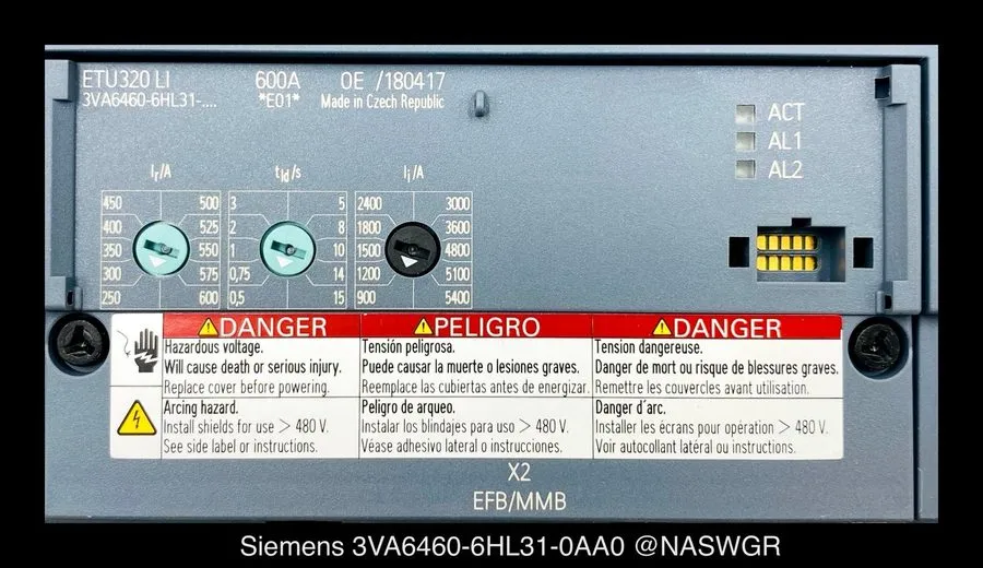 Автоматический выключатель Siemens 3VA6460-6HL31-0AA0 Molded Case Circuit Breake