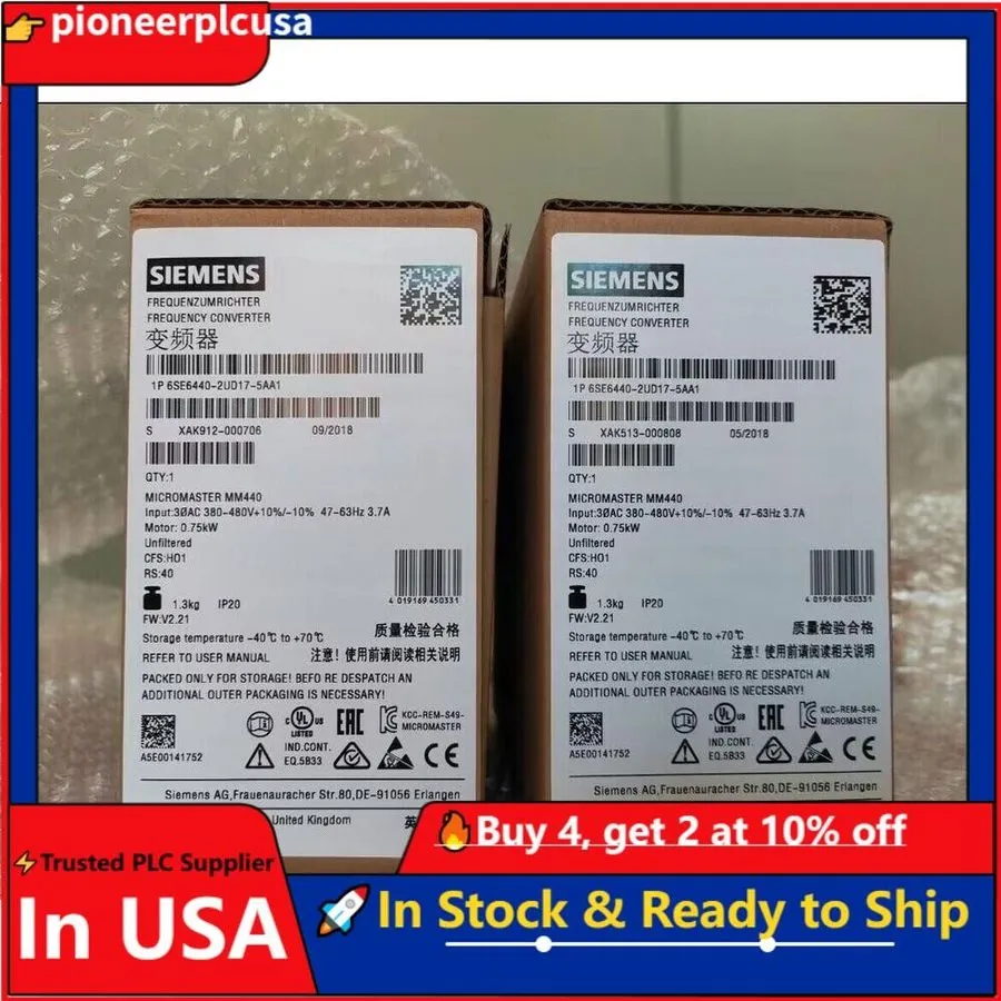 Частотный преобразователь Siemens 6SE6440-2UD17-5AA1 MICROMASTER440 without filt