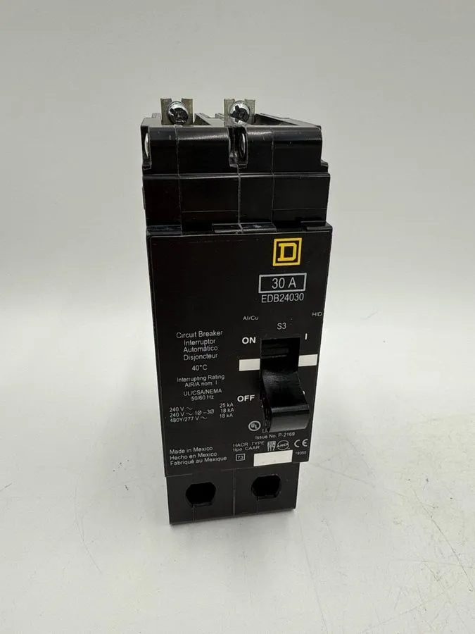 Автоматический выключатель SQUARE D EDB24030 Circuit Breaker,30A,Bolt On,277/480