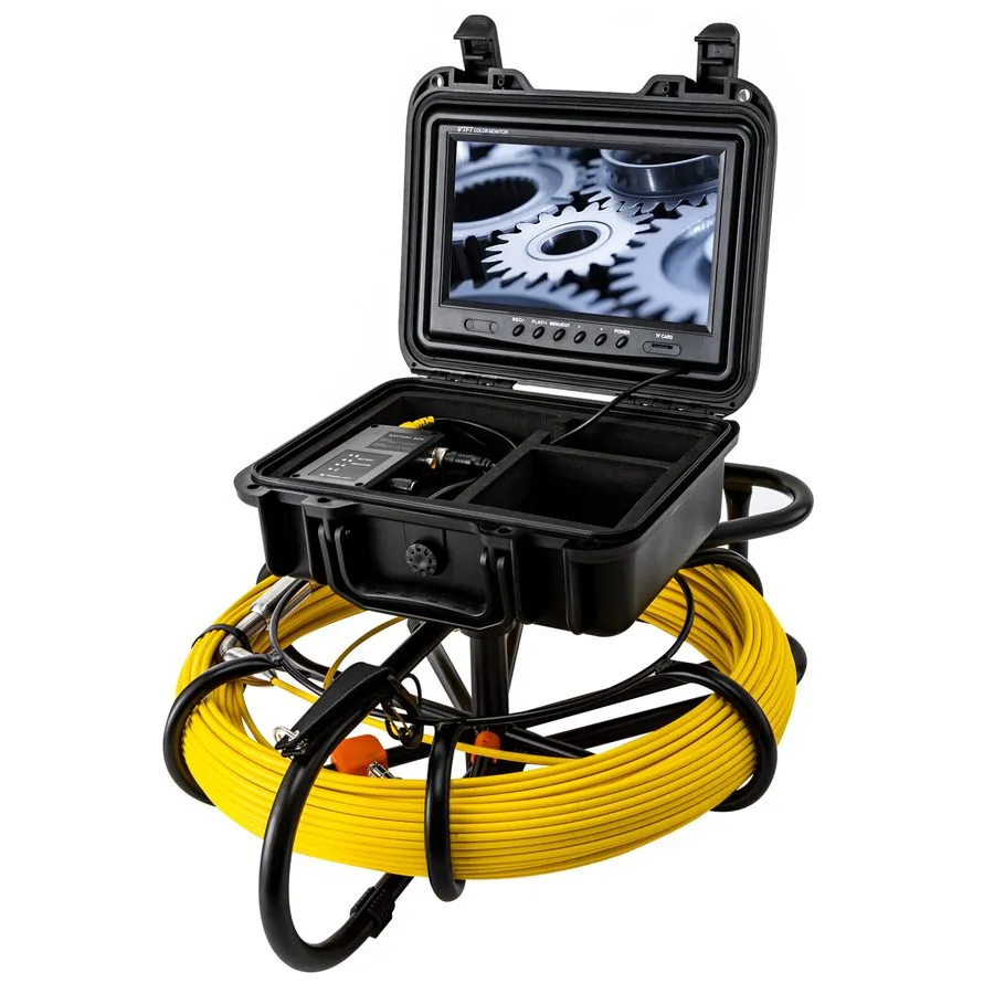 Камера для телеинспекции труб 100-300ft Pipe Inspection Camera HD 1200 TVL Drain — фото лота 1