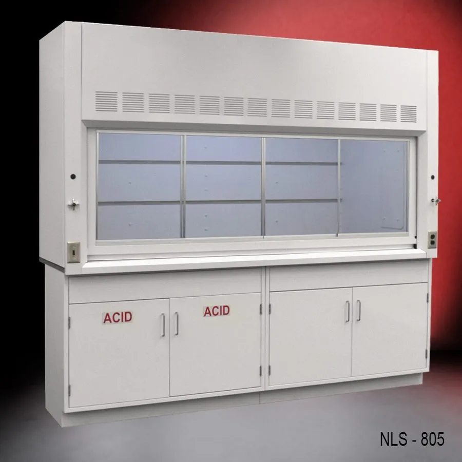 Вытяжной шкаф 8' Laboratory Fume Hood w/ General & ACID Storage Cabinets / E1-92