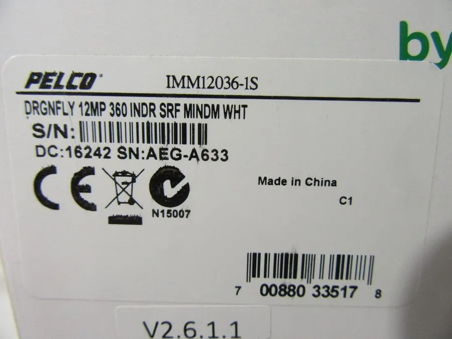 Камера PELCO IMM12036-1S OPTERA 12MP 360° INDOOR SURFACE MOUNT CAMERA — фото лота 2