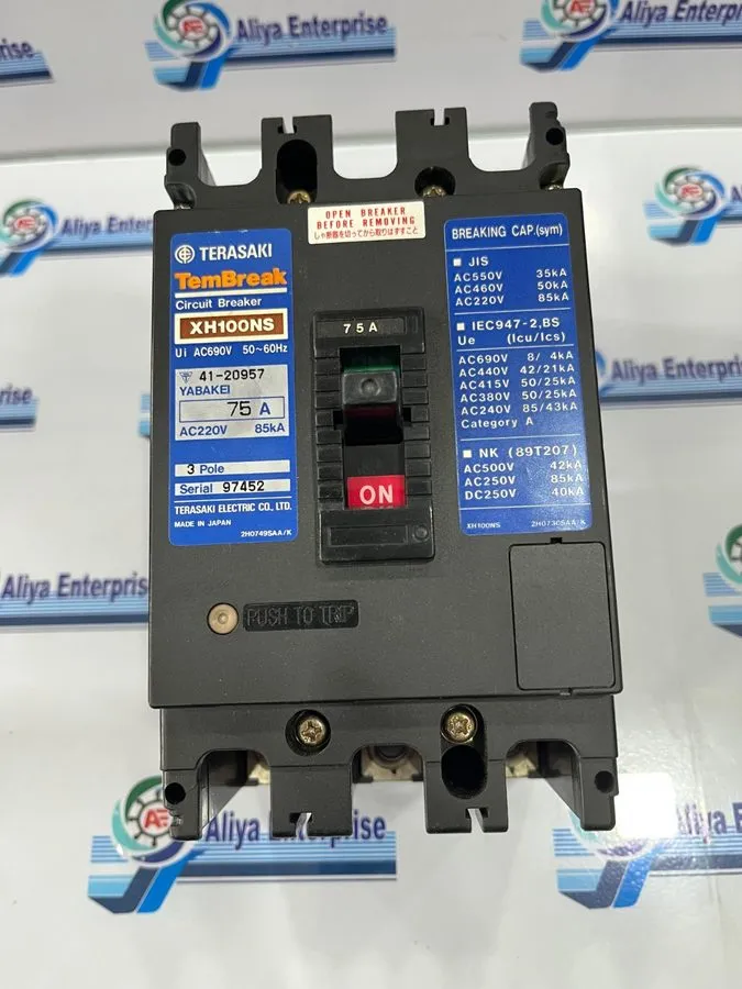 Автоматический выключатель Terasaki XH100NS Molded Case Circuit Breaker 75A 3 Po