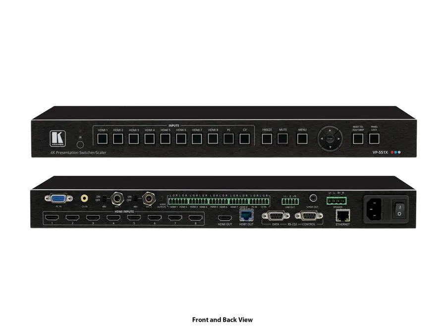 Видеокоммутатор Kramer VP-551X Presentation Scaler Switcher HDBaseT 4K60 Audio E — фото лота 1