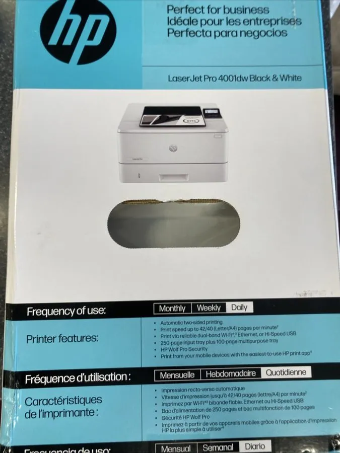 Лазерный принтер HP LaserJet Pro 4001dw Wireless Monochrome Laser Printer Clean