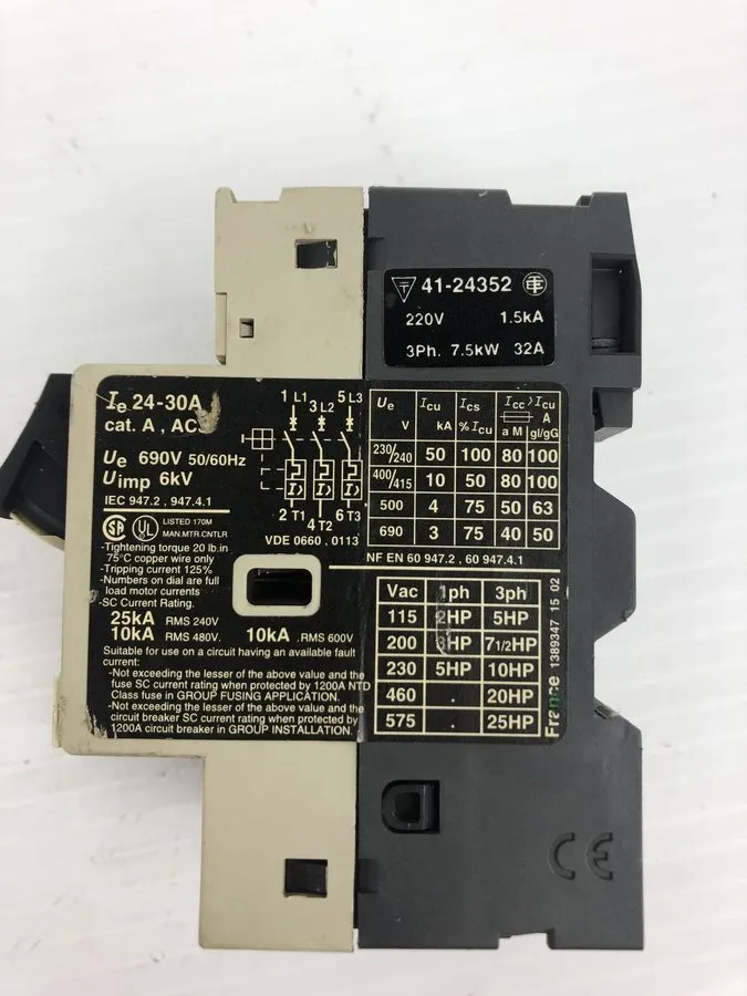 Автоматический выключатель Telemecanique 24-32A Starter Protector Circuit Breake
