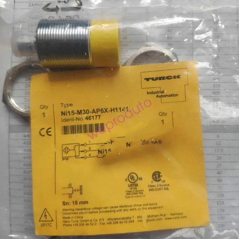 Датчик приближения Turck NI15-M30-AP6X-H1141 Inductive Proximity Sensor, M30 15m