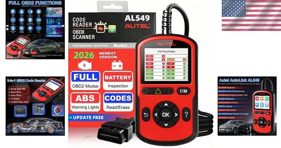 Диагностический сканер Autel OBD2 Scanner AutoLink AL549 Car Check Engine Code e — фото лота 1