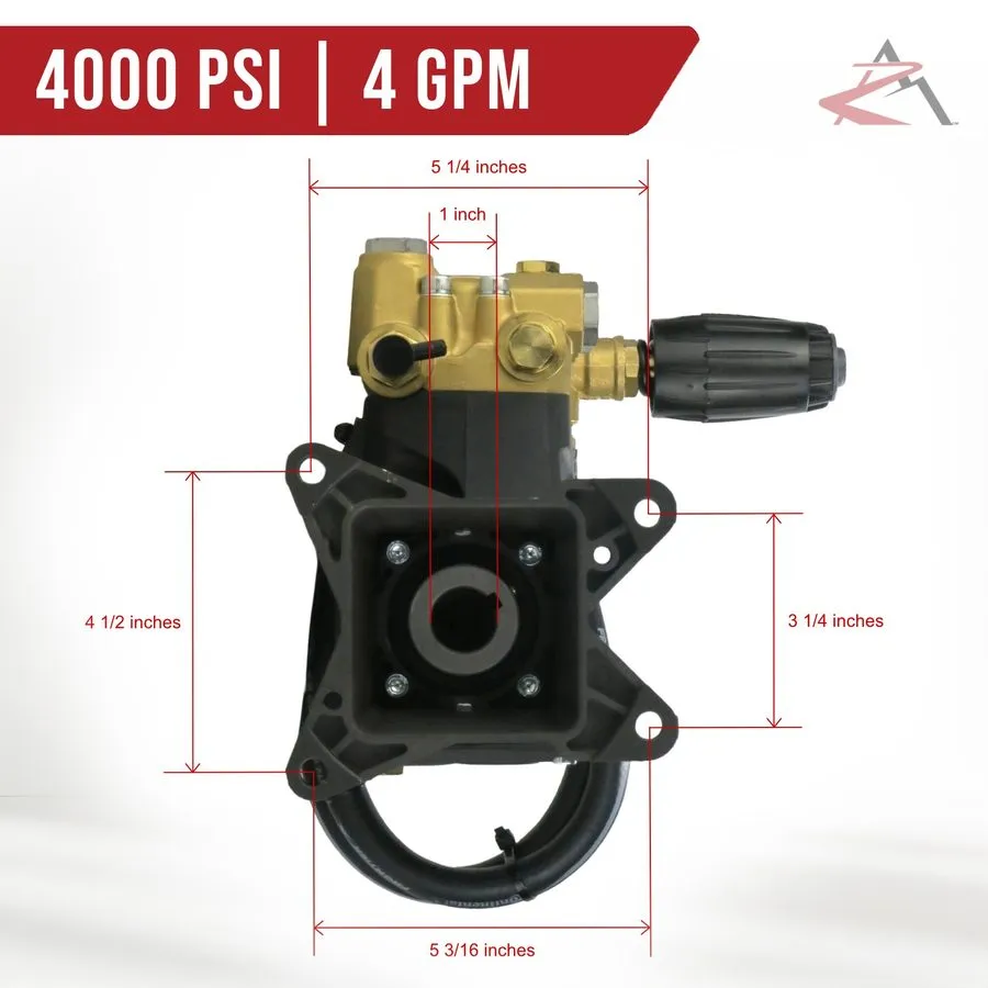 Насос AR 1" Shaft 4000PSI Pressure Washer Pump для Comet ZWD4036GK, Mi-T-M 85104 — фото лота 1