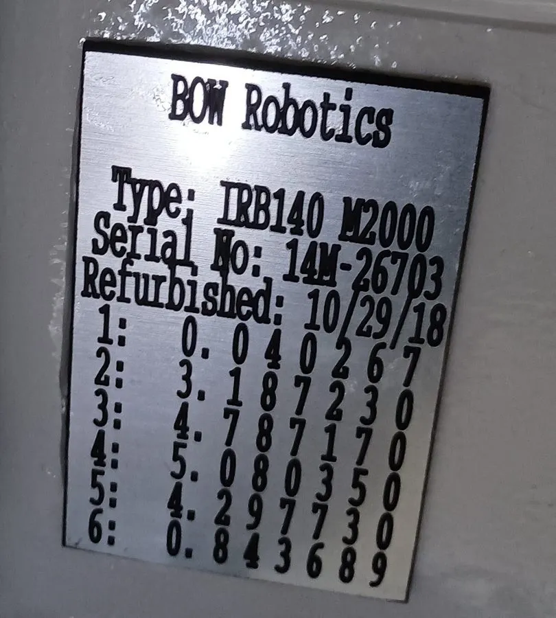 Робот ABB IRB140 M2000 Industrial Robot Arm ( in 2018 by Bow Robotics) — фото лота 4