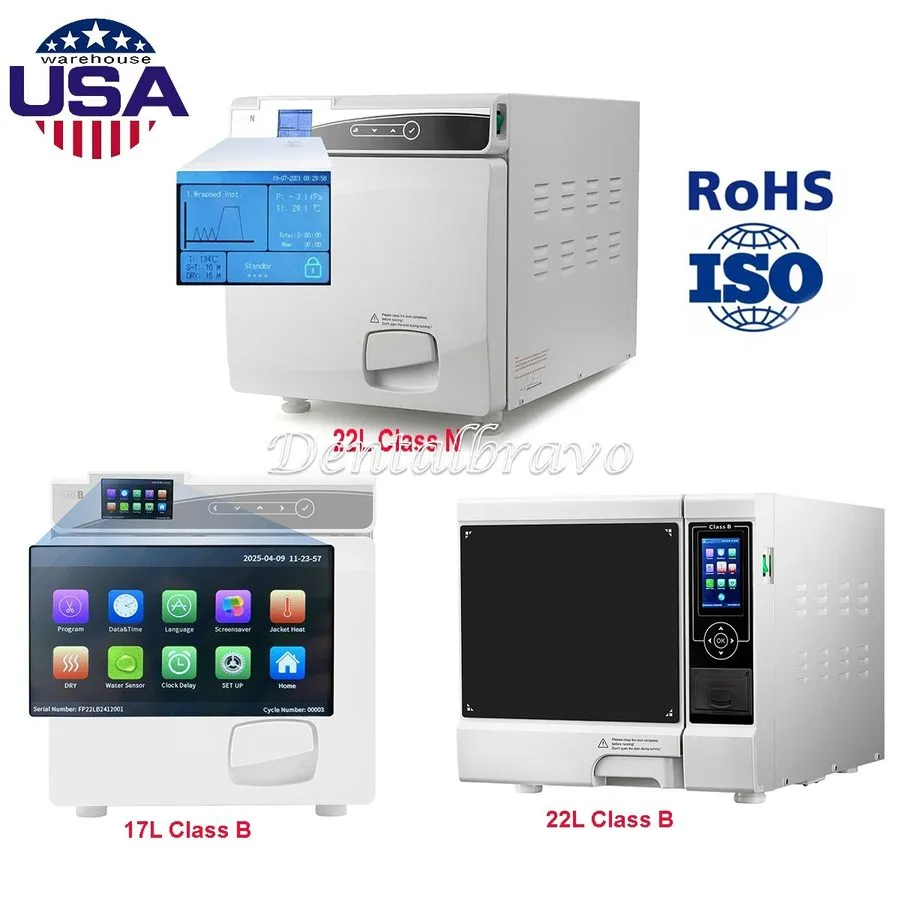 Стерилизатор 22L/17L Class B Dental Medical Autoclave Vacuum Steam Sterilizer wi
