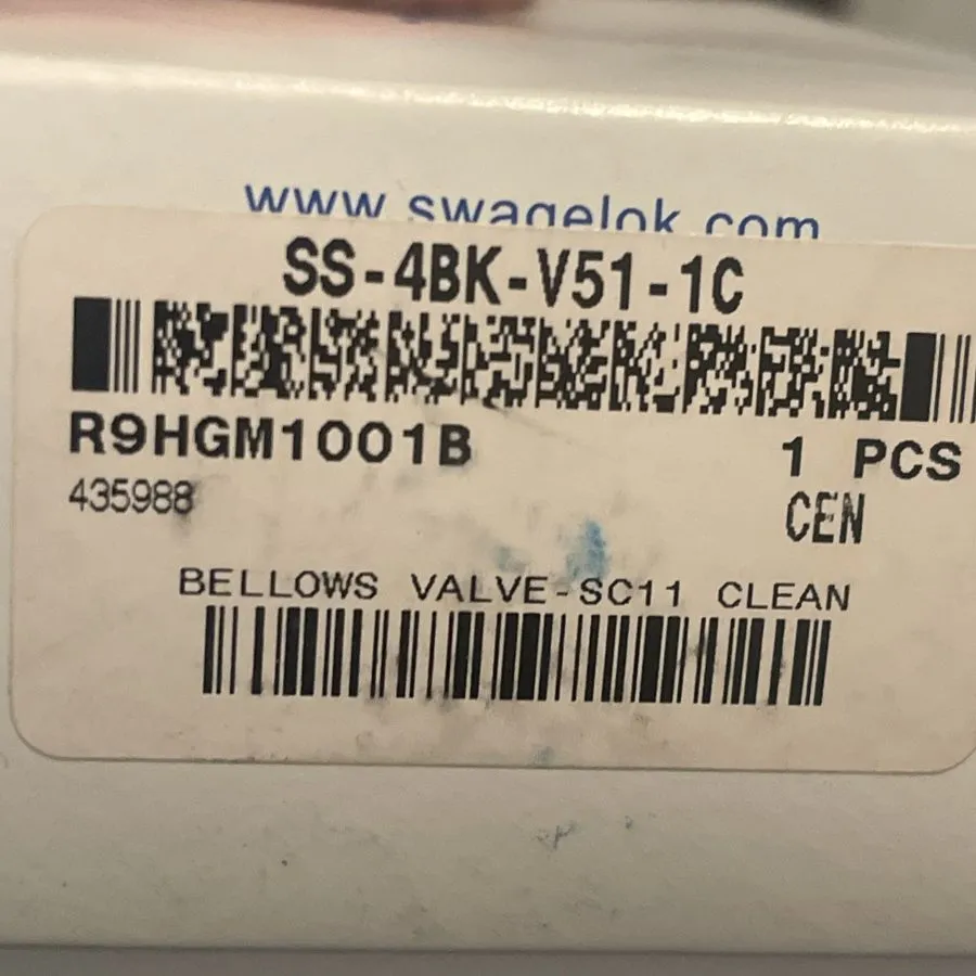 Клапан Swagelok SS-4BK-V51-1C bellows-sealed valve