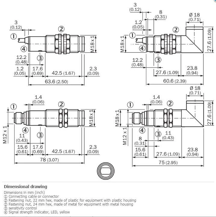 Датчик приближения SICK VTF18-3E1740 Photoelectric proximity sensor ,NPN