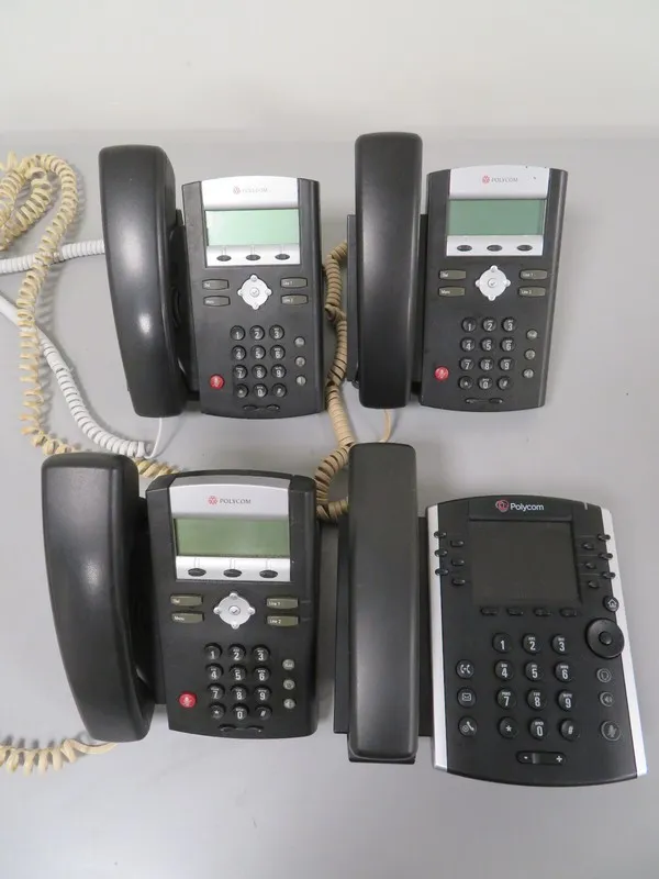 Polycom Soundpoint IP 331 SIP & 1 Polycom VVX410 VoIP POE office phones