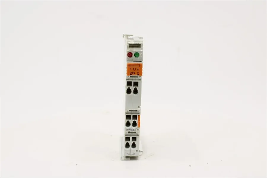 Модуль WAGO 750-601 I/O System 750 Supply Module w/ Fuse 24V DC 6.3A DIN Rail — фото лота 1