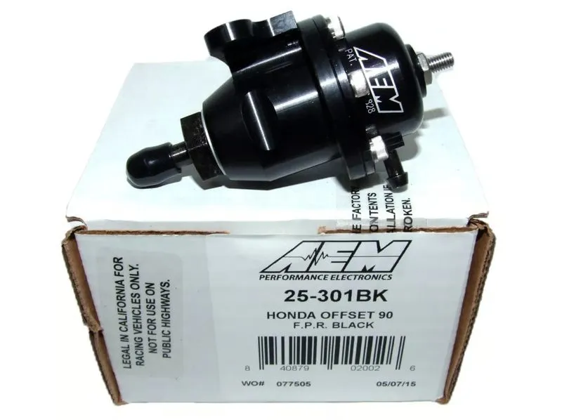 Трубопроводная арматура AEM 25-301BK Adjustable Fuel Pressure Regulator Black
