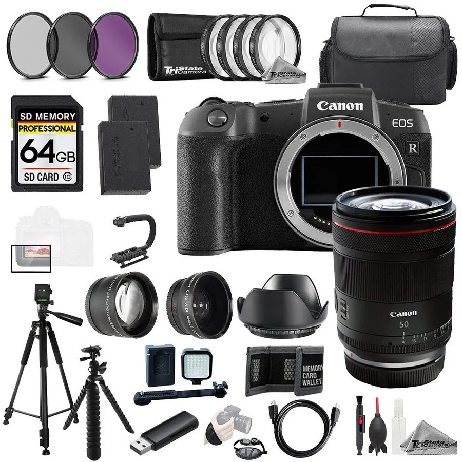 Объектив Canon EOS R8 + Canon RF 50mm f/1.8 STM Lens+64GB+ExtBat+9PCFltr-MEGAKit