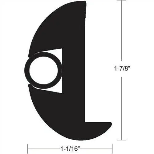 Комплект направляющих TACO Flex Vinyl Rub Rail Kit Black 70' X 1-7/8" x 1-1/16"  — фото лота 1